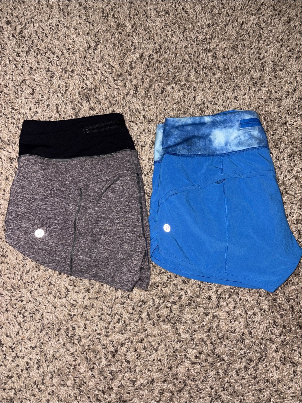 lululemon athletica shorts bundle - Blue and Heather Gray